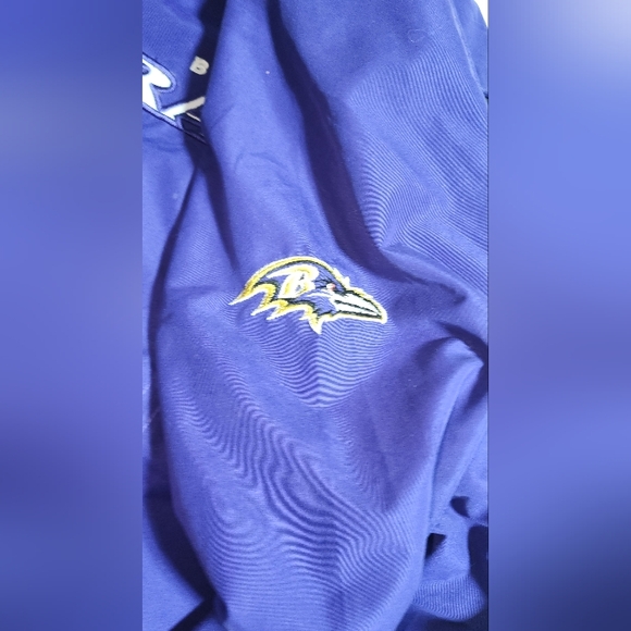 NFL EUC YOUTH  SIZE LARGE 14-16 BALTIMORE RAVEN LINED WINDBREAKER - Picture 7 of 9